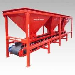 Aggregate hopper in south africa for hollow block machine,Red color aggregate hopper for block making machine